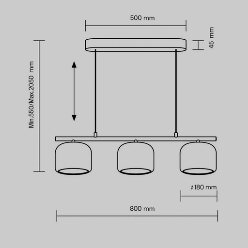 Maytoni LED-hengelampe Spirito, dimbar
