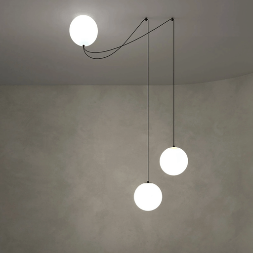 Maytoni LED-hengelampe Twins, svart, Ø 20 cm