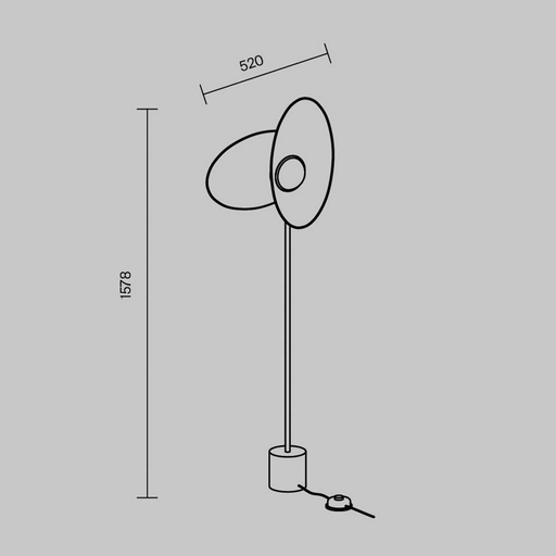 Maytoni Evolution LED-gulvlampe 158 cm