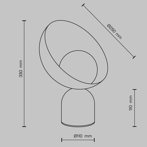 Maytoni bordlampe Tavo, svart