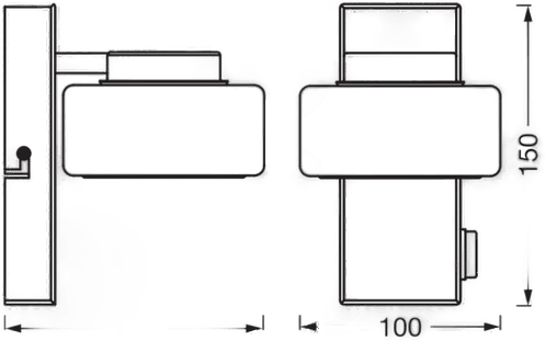 Ledvance Orbis Flame vegglampe, svart