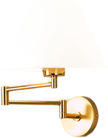 Knapstein Livas svingbar vegglampe, polert messing