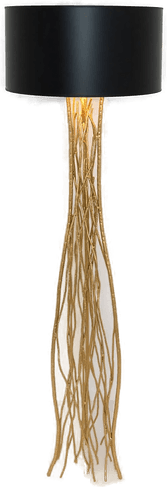 Holländer Gulvlampe Capri svart/gull