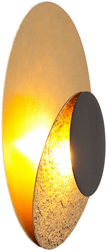 Holländer La Bocca LED-vegglampe, gull-svart