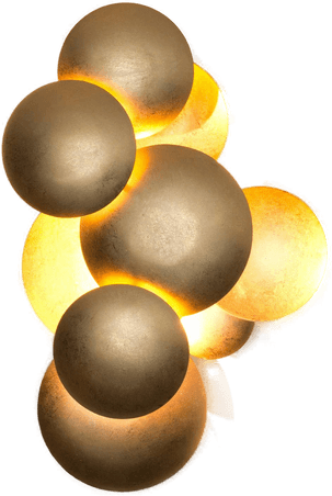 Holländer LED-vegglampe Bolladaria, gull