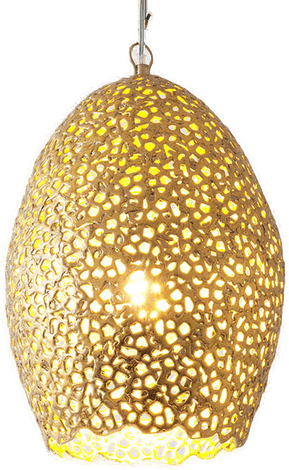 Holländer Cavalliere pendellampe, gull, Ø 22 cm