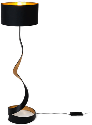 Holländer Gulvlampe Vortice, svart/gull