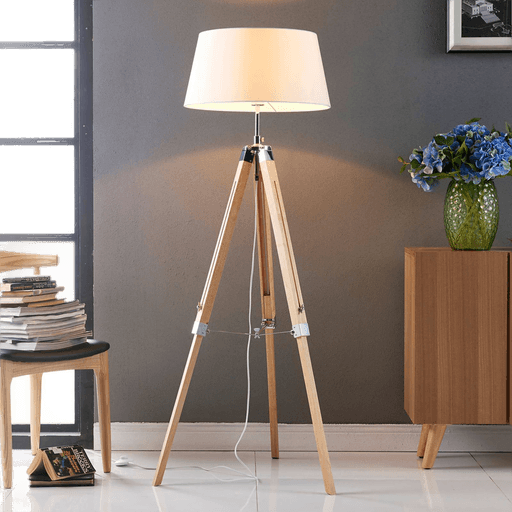 Lindby gulvlampe Katie, 162 cm, hvit