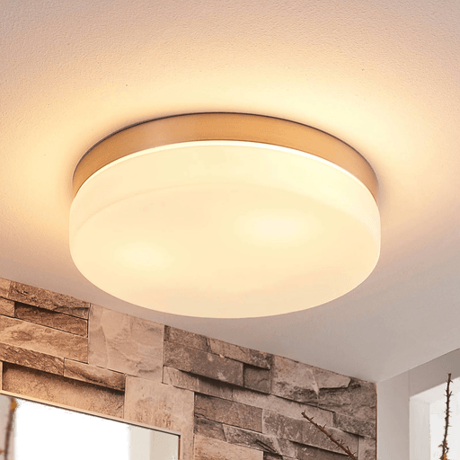 Lindby Amilia taklampe, Ø 30 cm, nikkel