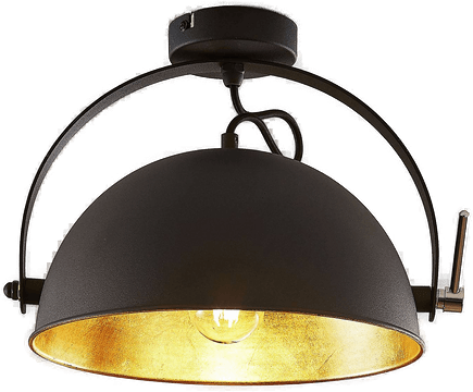 Lindby Taklampe Muriel, svart/gull