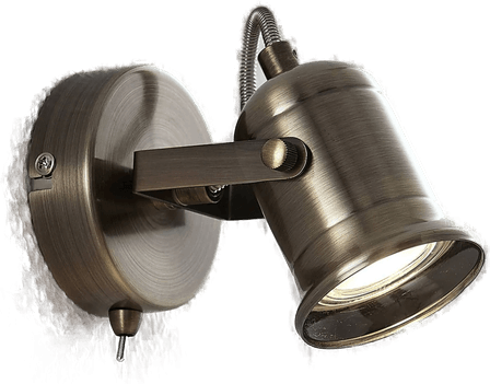 Lindby Anze vegglampe, antikk messing