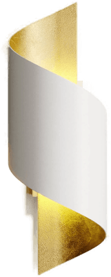 Lindby vegglampe Desirio, hvit/gull