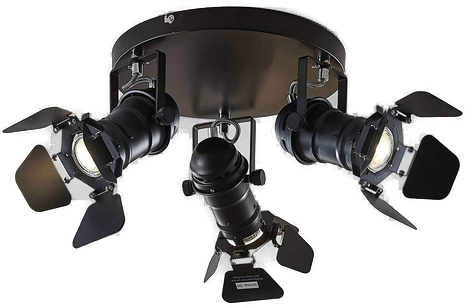 Lindby downlight Tilen, 3 lyskilder, svart