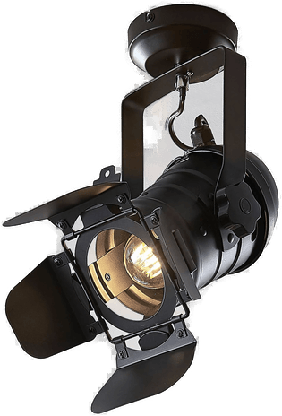 Lindby downlight Tilen, svart, 38 cm