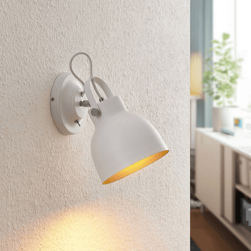 Lindby Adirta hvit metallvegglampe