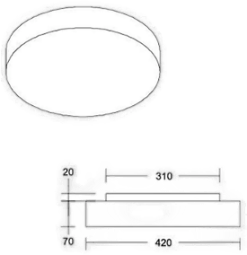 Brumberg LED-taklampe Celtis Midi, 3000 K