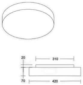 Brumberg Celtis Midi taklampe E27 brungrått
