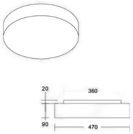 Brumberg Celtis Maxi taklampe, E27, grå