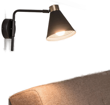 Euluna Vegglampe Avalone 34 cm svart/messing