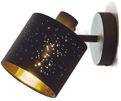 Lindby Vasilia vegglampe, svart/gull