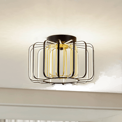 Lucande LED-taklampe Birger, svart/gull