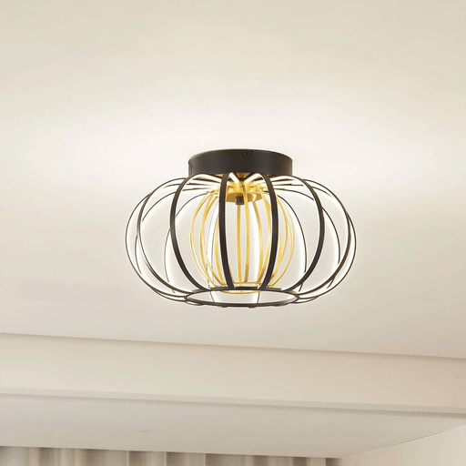 Lucande LED-taklampe Birger, svart/gull