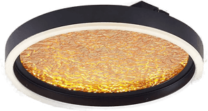 Lucande LED-taklampe Menulis, svart/gull, Ø 30 cm