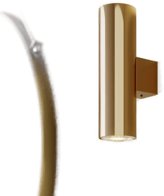 Euluna vegglampe Marion, messing