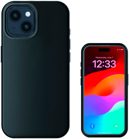 4Smarts Silikon Cupertino Deksel iPhone 15 Svart