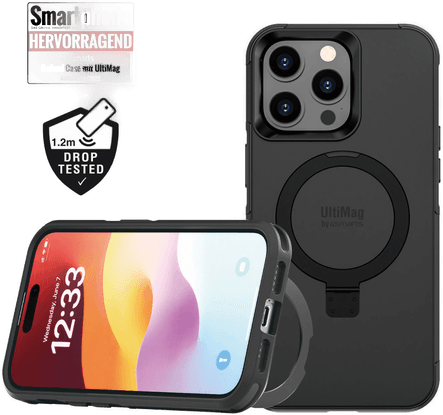 4Smarts Defend Magic Stand iPhone 15 Pro Max Svart