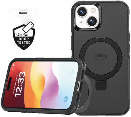 4Smarts Defend Magic Stand Deksel iPhone 15 Plus Svart