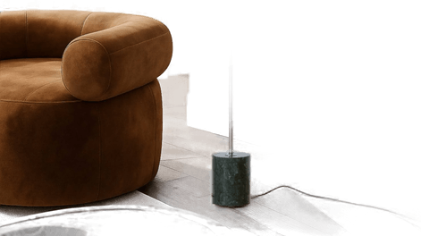 Lindby Gulvlampe Branford, grønn