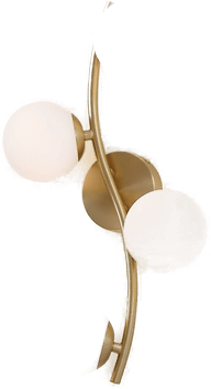 Lindby Josiana vegglampe, opal/messing