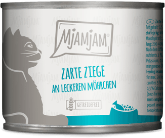 Mjamjam sart geit med gulrøtter 6 x 200 g