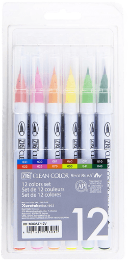 ZIG Kuretake Clean Color Real Brush 12-set