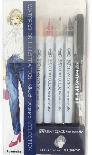 ZIG Kuretake Clean Color Real Brush 8-set