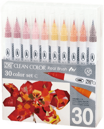 ZIG Kuretake Clean Color Real Brush 30-set
