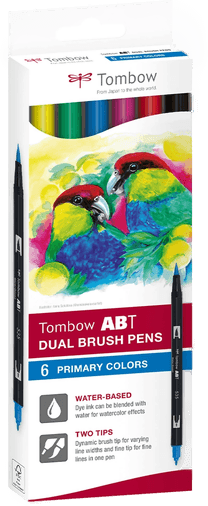 Tombow ABT Dual Brush pen 6-set