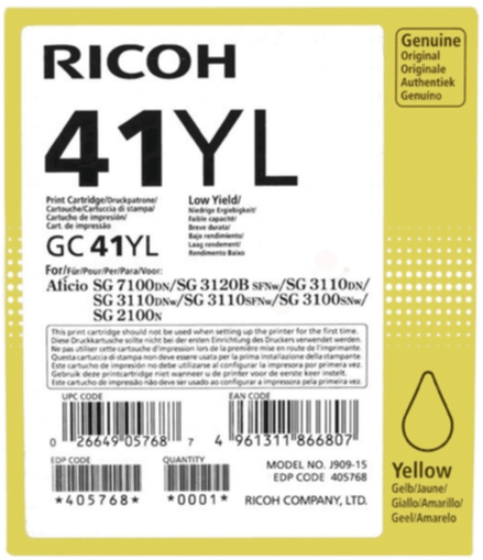 Ricoh Gelpatron gul 600 sider