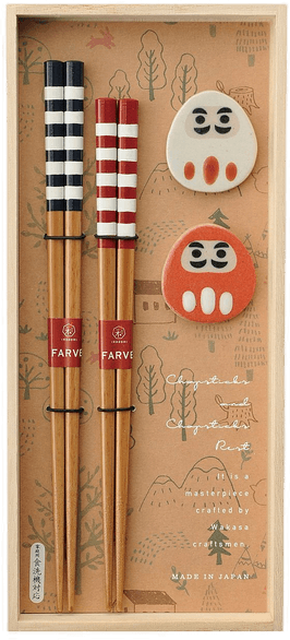 Kawai gavesett spisepinner og pinnestøtte