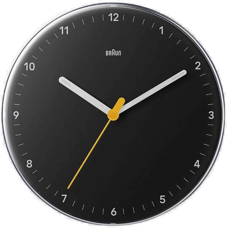 Braun Vegglokke analog Ø 23 cm hvit