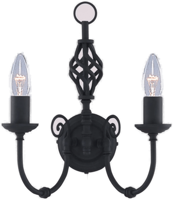 Searchlight ZANZIBAR vegglampe svart