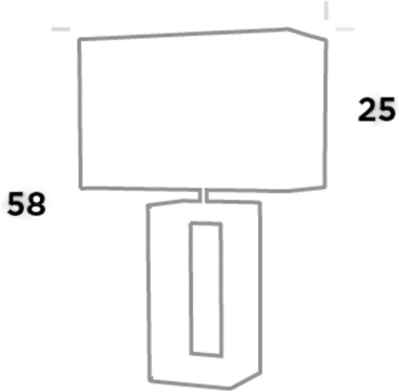 Searchlight Bordlampe Mirror, svart