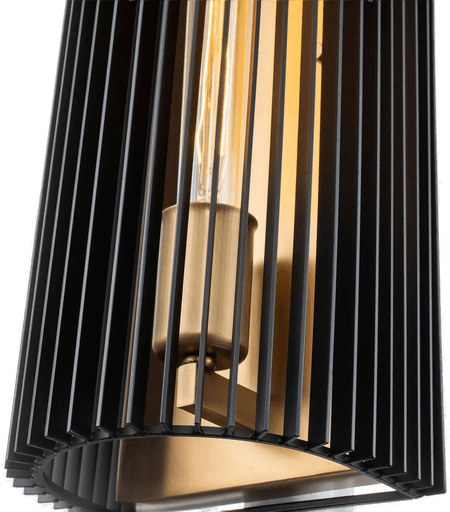 Quintiesse Linara vegglampe, svart/messing