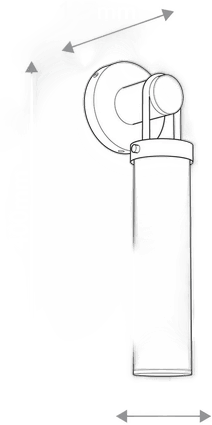 Quintiesse WYNWOOD vegglampe gammel messing