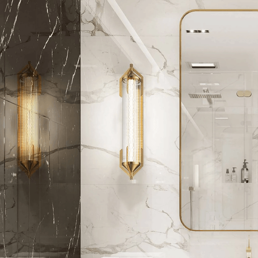 Quintiesse LED-vegglampe ESPADA gullbørstet