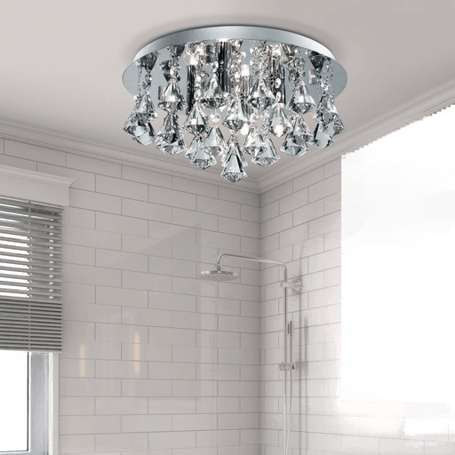 Searchlight Taklampe Hanna, 38 cm, krom