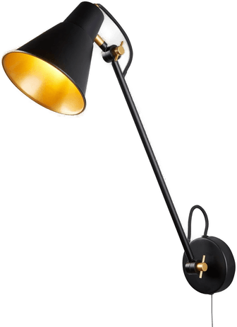 Searchlight Vegglampe 6302 svart-gull