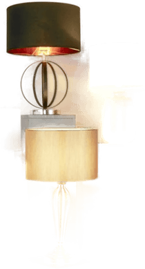 Searchlight Bordlampe Pyramide svart-kobber