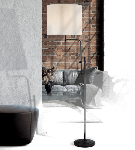 München gulvlampe, svart/hvit, Searchlight